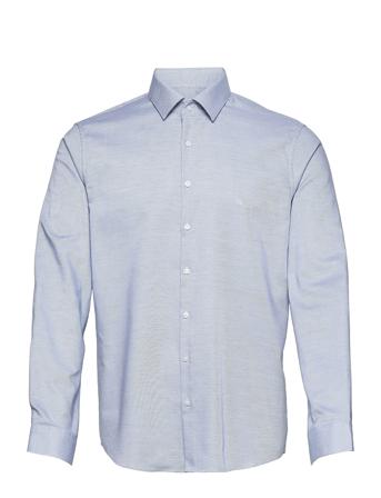 Structure Easy Care Slim Shirt Blue Calvin Klein