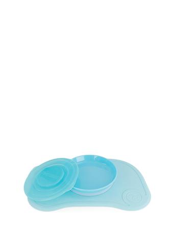 Twistshake Click Mat + Plate 6+M Pastel Blue Home Meal Time Plates & Bowls Plates Blå Twistshake