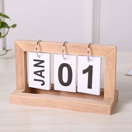 Trä Vintage Hem Kalender Cafe Desktop Dekorativ