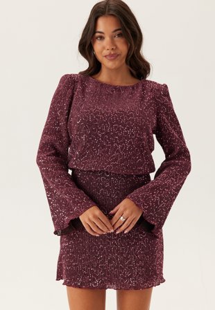 BUBBLEROOM - Sequin Short Dress - Pink
