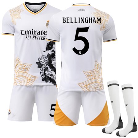 2025-2026 Real Madrid Commemorative Edition Fodboldtrøje Sæt Nr. 5 Bellingham