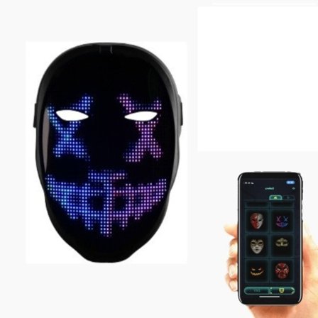 Bluetooth-kompatibel App Kontrol LED Maske Navidad Carnival Festival Lys