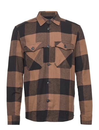 Onsmilo Ls Check Overshirt Noos Brown ONLY & SONS