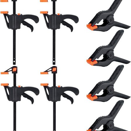 8 stk. Hurtigklemmer Støbte Klemmer Fjederklemmer Stangklemmer