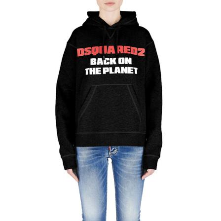 Dsquared2, Hoodies Zwart, Dames, Maat:S