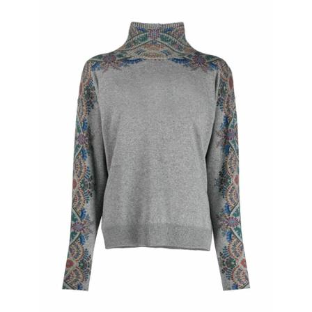 Etro, Turtleneck Grijs, Dames, Maat:L