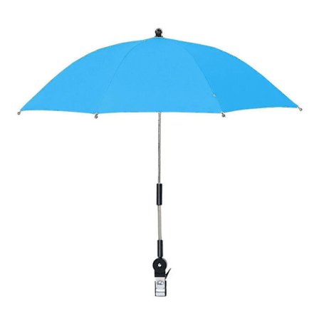 Stolparasoll med Universal Klemme og Klips, 360° Justerbar Strandparasoll