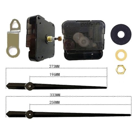 Kvartsurverk med högt vridmoment för klockreparation, 13 tum långa visare, DIY