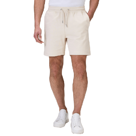 John Henric Cotton Drawstring Sweat Shorts Herr Beige XS