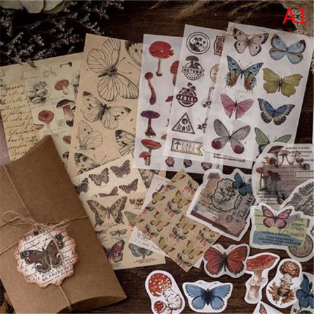 30 St/ Set Vintage Scrapbooking Självhäftande Klistermärken Dekorativ Natur
