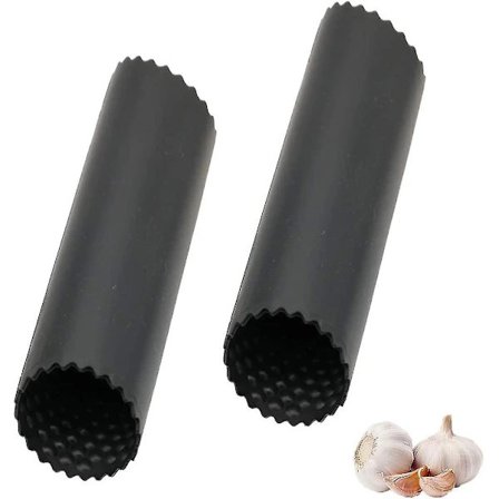 Valkosipulinkuorija, 2 kpl Valkosipulirulla Kuorija Keittiövälineet musta, A