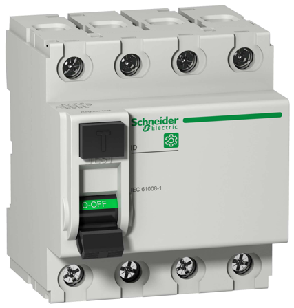 Schneider Electric Multi 9 ID Jordfeilbryter A-SI, 4-polet 40 A, 30 mA, Stikkontakter & kabler