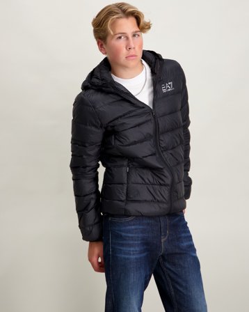 EA7 Emporio Armani DOWN JACKET Noir Vestes Garçon - Kids Brand Store