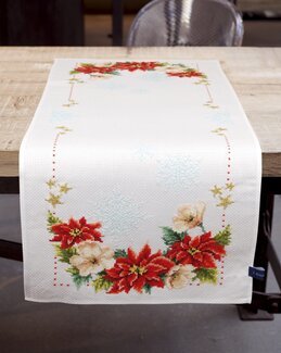 Stickpackung Tischläufer Weihnachtsstern