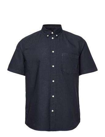 Michael Oxford Shirt Ss Lyhythihainen Paita Sininen Wood Wood