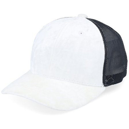 Equip - White trucker Caps - Kids White/Black Velvet Trucker @ Hatstore
