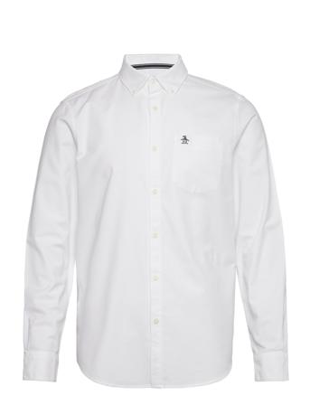 Ls Eco Oxford W Stre Tops Shirts Casual White Original Penguin