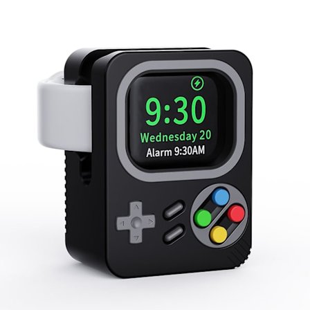 Retro spelkonsol design silikonladdningsställ för Apple Watch