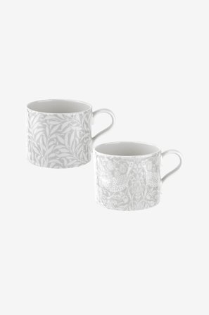 Spode - Mugg Pure Morris 2-pack - Strawberrry Thief & Willow Bough 0.34L - Flerfärgad - Koppar & muggar - Från Homeroom