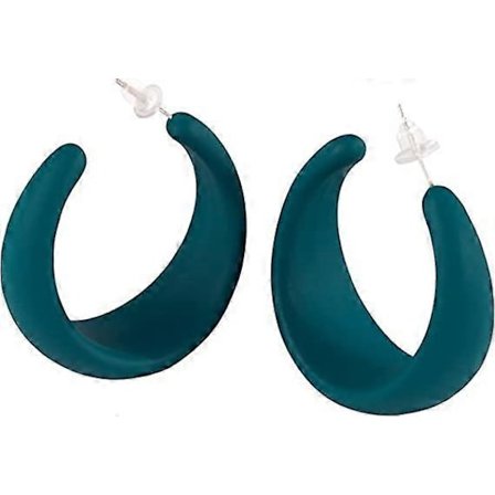 Ørering Hoop Akryl C Form Åben Hoop Klassisk Mode Friske Hoop Øreringe Post Hypoallergen Letvægts til Piger Kvinder