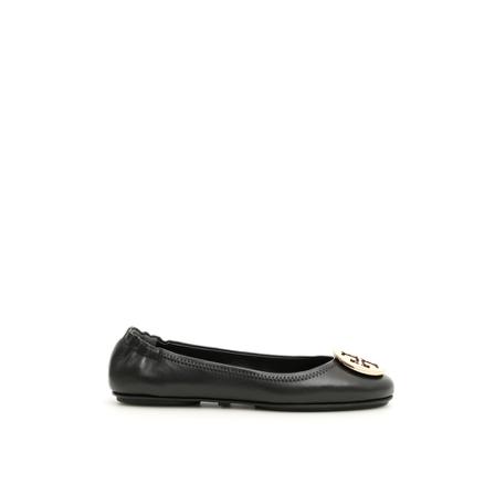 Tory Burch, minnie travel flats Czarny, Kobieta, Rozmiar: 38 EU