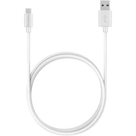 Kabel til Nikon Coolpix A1000/A900/AW120/AW130/B600/B700 - Micro USB-kabel Hvid 2 Meter Phonillico