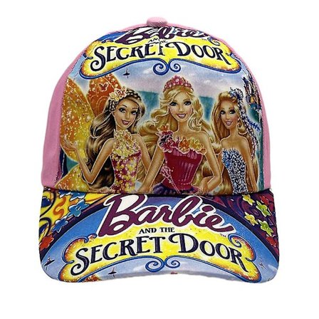 Barbie-nukkejen sarjakuvabasislakki lapsille, tytöille, Barbie-prinsessalla painettu rekkakuskin hattu, kesän säädettävä aurinkolippalakki (FMY)