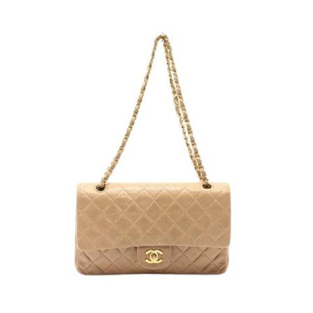 Chanel Vintage Pre-owned Shoulder Väska beige, Dam Vintage Väskor, Dam, Storlek: ONE SIZE