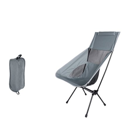1 stk (gråblå) bærbar campingstol, ultralett mesh-stol