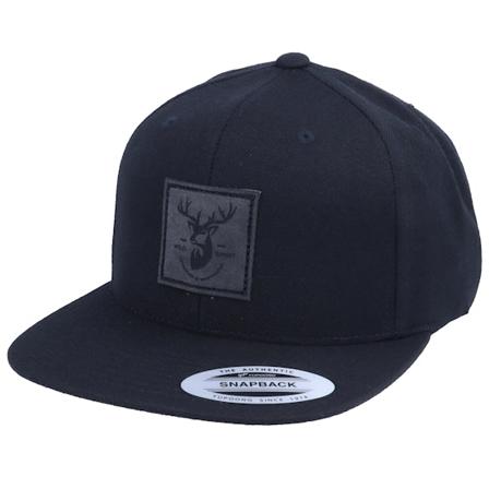 Wild Spirit - Svart snapback Caps - Charcoal Deer Box Patch Black Snapback @ Hatstore