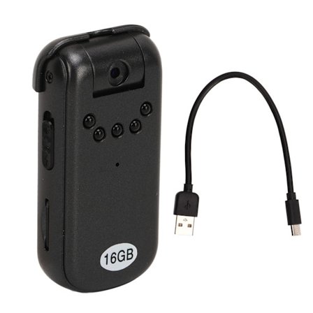 V13 Mini Kamera 1080P HD Bagklips Design 16GB Infrarød Nattesyn Mini Videokamera til Førstepersonsfotografering