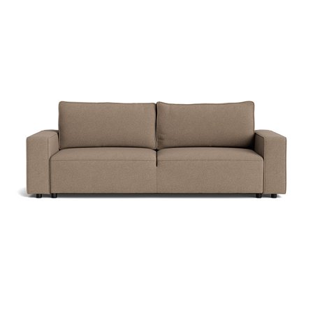 Venice 3 Personers Sovesofa med Opbevaring - Loop Mørk Beige - 246x100x90cm - Praktisk og Stilfuld sovesofa til afslapning og overnattende gæster