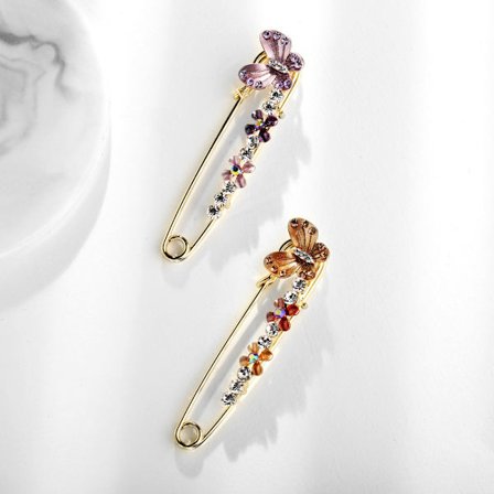 2 stk, Brosjenåler, Butterfly Skjorte Pin Knapper, Sikkerhetsbrosje, Forhindre Utilsiktet Eksponering Knapper Brosjenåler, Til Klær, Jeans, Skjerf 