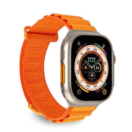 Puro Extreme nylonrem til Apple ur 42 / 44 / 45 / 49 mm - Orange