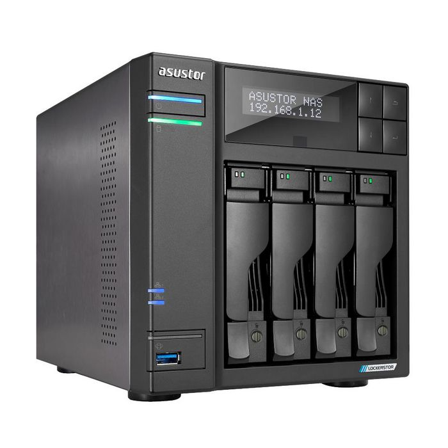 Asustor Lockerstor 4 - 2x2.5GbE NAS-server 4x 2.5"/3.5", 4x M.2 2280, 10GbE-støtte