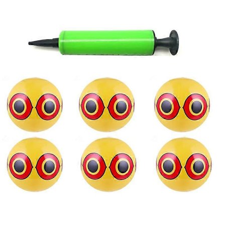 6 stk. Ballong Fugleavskrekkende middel, skremmende øyeballonger holder fugler unna