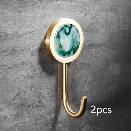 Nordisk No Hole Shell Mässing Krok Badrum Väggkrok Toalett Krok 2st