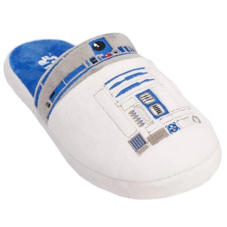Star Wars herr R2-D2 tofflor 9 UK-10 UK blå/vit/grå