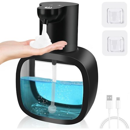 500 ml Automatisk Sæbepumpe - Sæbedispenser til flydende sæbe Berøringsfri Sæbepumpe, USB-C Opladning