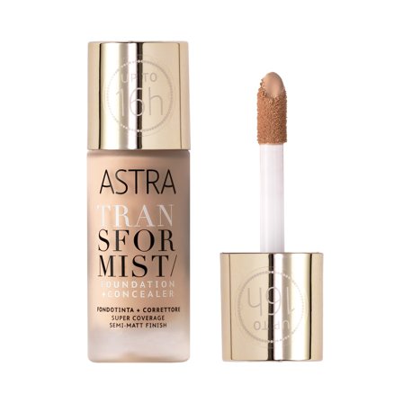 ASTRA MAKEUP TRANSFORMIST FOUNDATION + CONCEALER 002W - DUNE 18ml - Fondotinta liquido