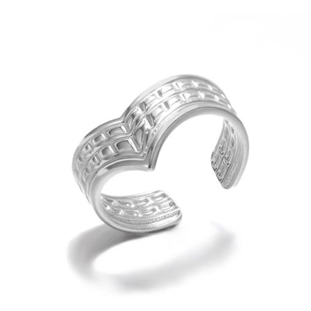 Punkstil Geometriska Stora Ringar Rostfritt Stål Justerbara Breda Ringar För Rock Kvinnor Män Smycken anillo hombre