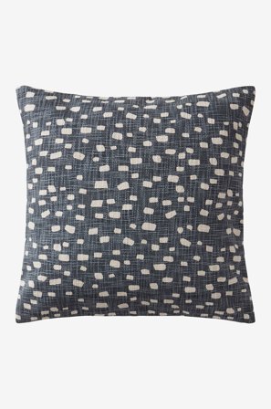 Jotex - Putetrekk 50x50 Cm Mørkeblå/naturhvit - KOFI - Kjøp Pynteputer & trekk hos Jotex