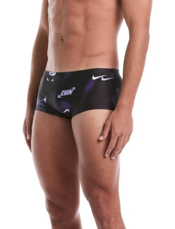 NIKE SWIM Nike Hydrastrong Multi Print Square Leg Brief - Black - 50