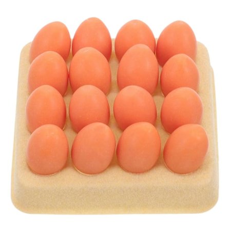1 Set Mini Simulering Ägg Miniatyr Falska Ägg Små Ägg med Mini Bricka
