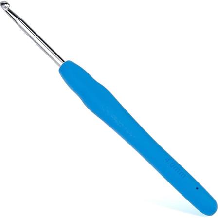 4,0 mm Ergonoominen Virkkauskoukku, Virkkausneulat, Ergonoominen Kahva Virkkauskoukku, Neulat Pehme ll Kahvalla Aloittelijoille ja Kokeneille 