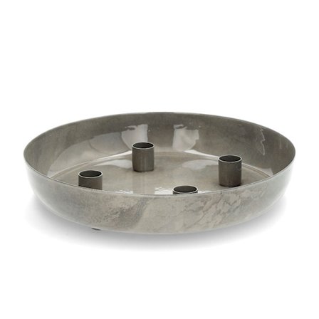 Ljusfat m 4 hållare Granit A lot Decoration