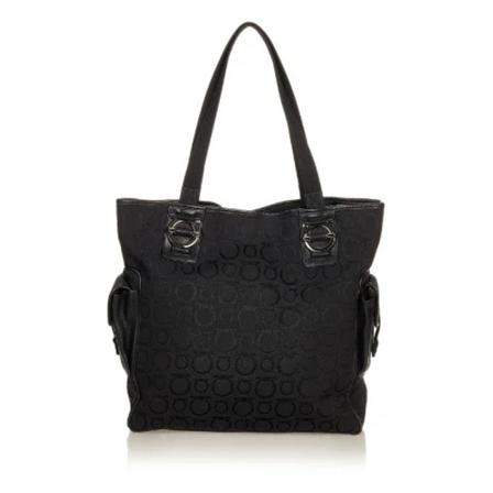 Salvatore Ferragamo Pre-owned Pre-owned Canvas totes Sort, Dame Vintage Tasker, Størrelse: ONE Size
