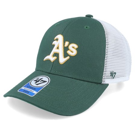 47 Brand - MLB Grün Trucker Cap - Kids Oakland Athletics Branson Mvp Dark Green/White Trucker @ Hatstore