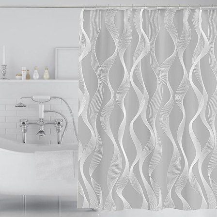 Tjockad polyester vattentät duschdraperi hotell duschvatten separation gardin maskintvättbar vinter hushåll duschdraperi 180*200cm