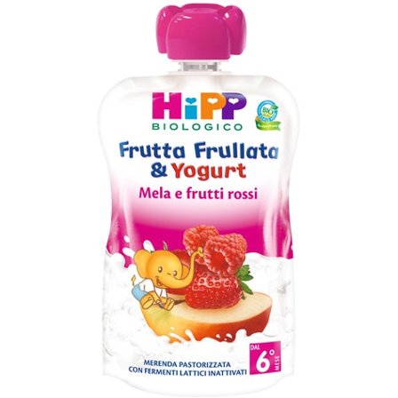 Hipp Bio Frutta Frullata Yogurt Mela Frutti Rossi 90g